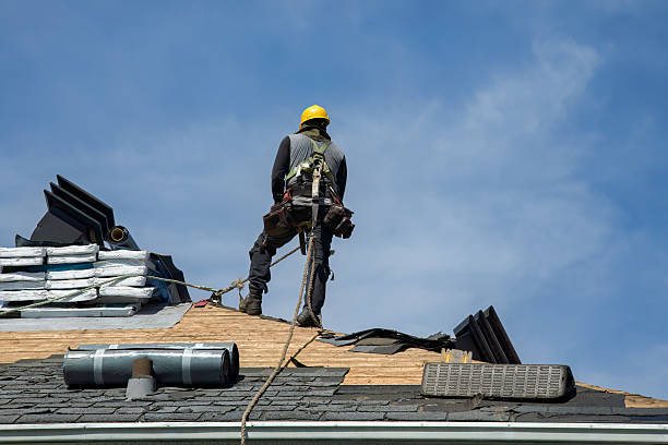 Professional Gutter Installation technician working in Blue Ridge, TX